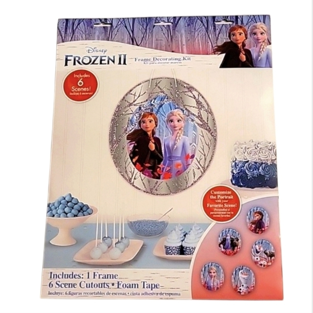 NEW Disney Frozen II 7-Piece Customizable Portrait Frame Decorating Kit